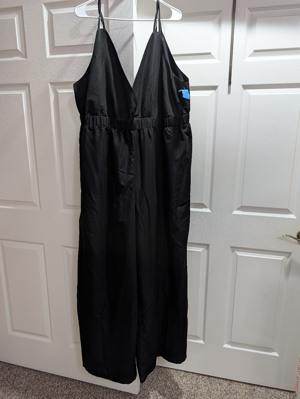 Boohoo Black Spaghetti Strap One-Pieceadies
